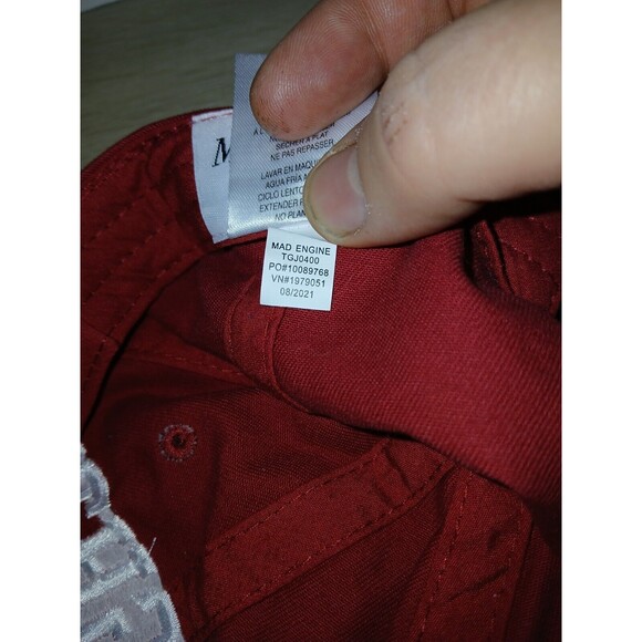 Mighty Fine By Mad Engine Naughty Hat Red Adjustable One Size Fits Most Cotton - Picture 6 of 15